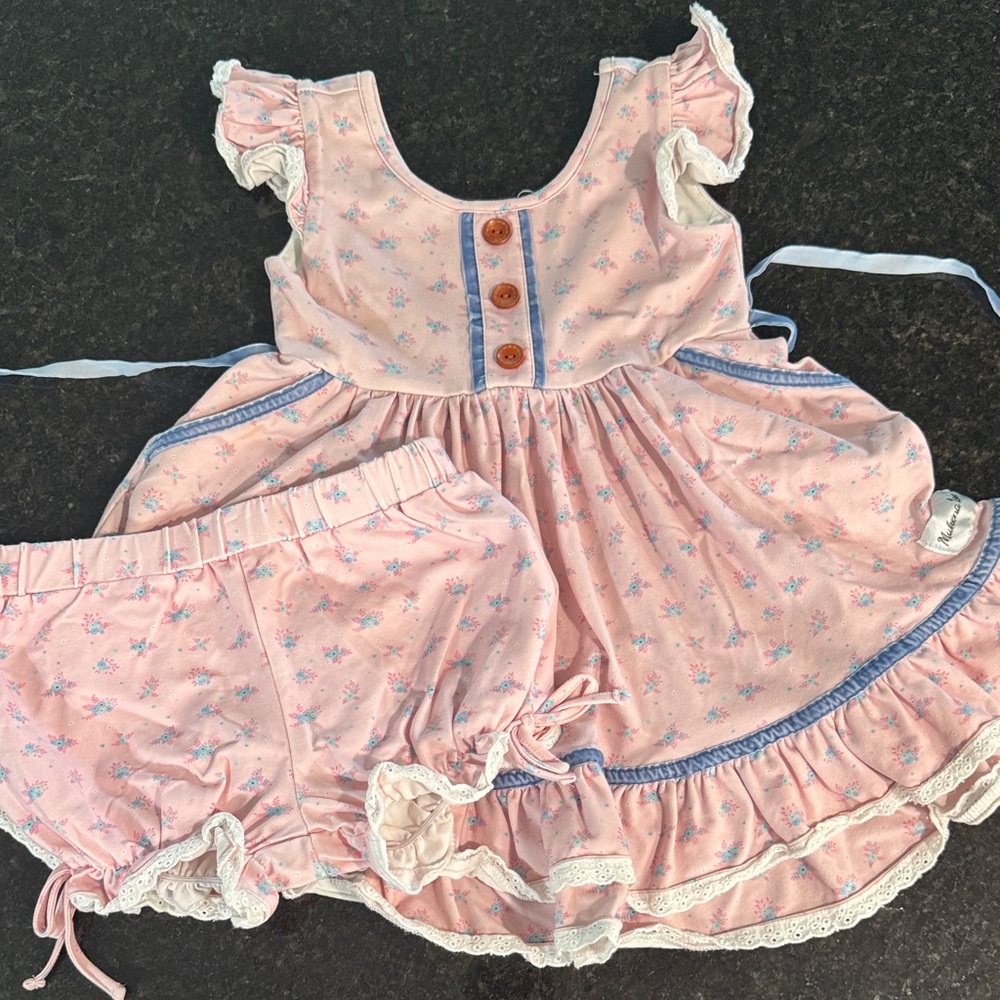 Makena Lane Floral Dress with Bloomers 4